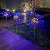 2 Pack: LED Solar Firework Garden Light