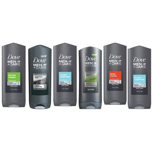 6-Pack Dove Men Shower Gel 400ml (Assorted Scents)